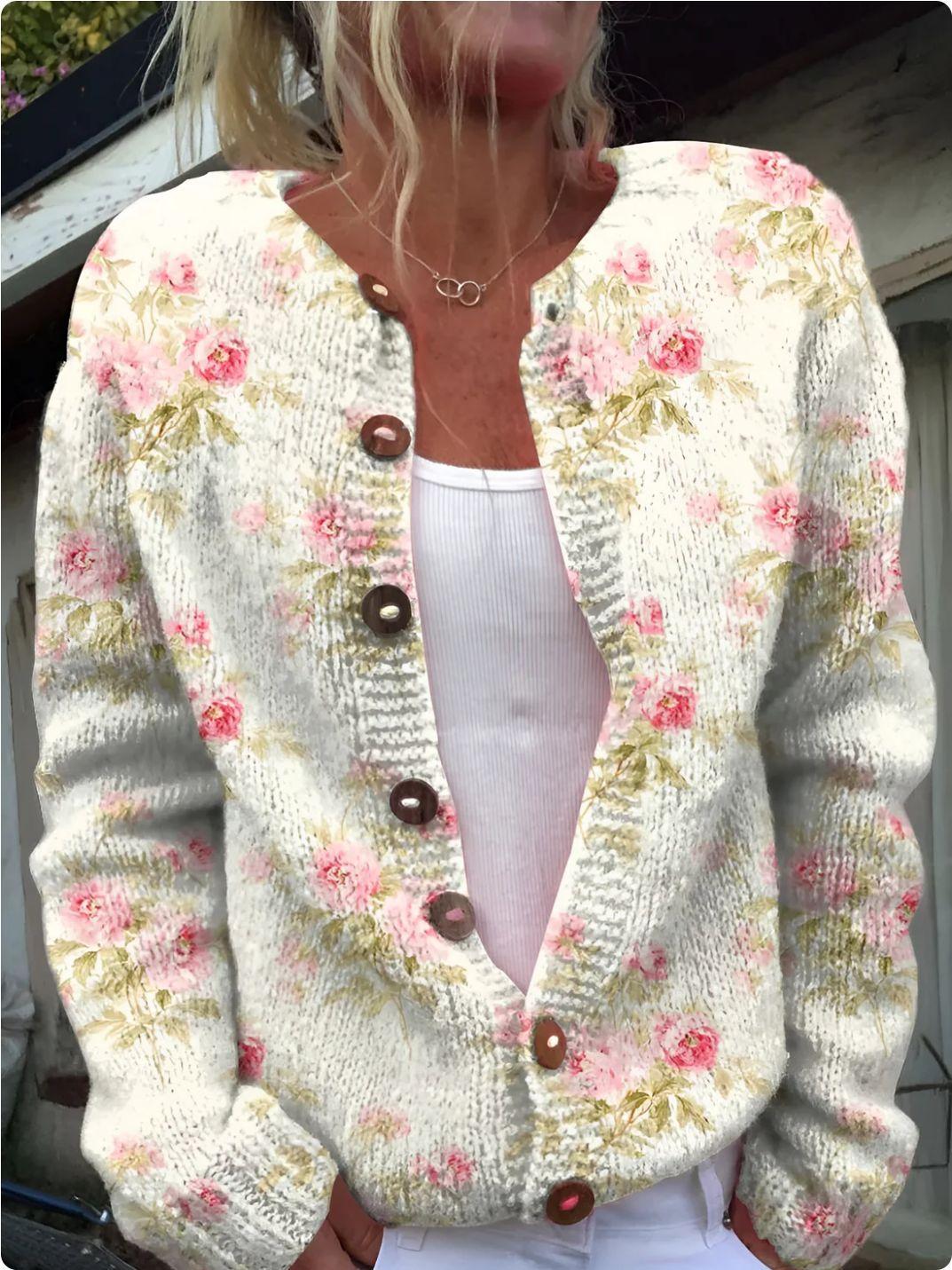 3D Digital Printing Cardigan Coat Outerwear Women