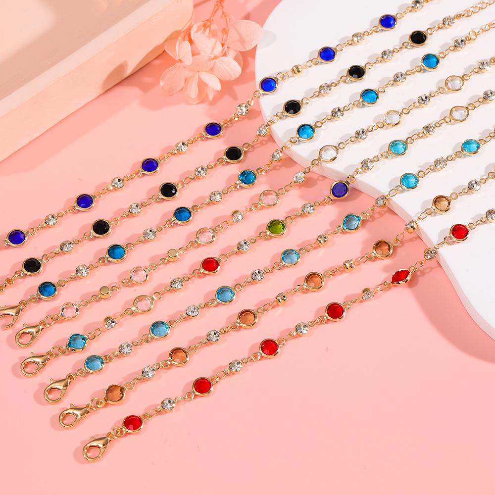 Stylish Personalized Accessory Colorful Crystal And Rhinestone Bracelet