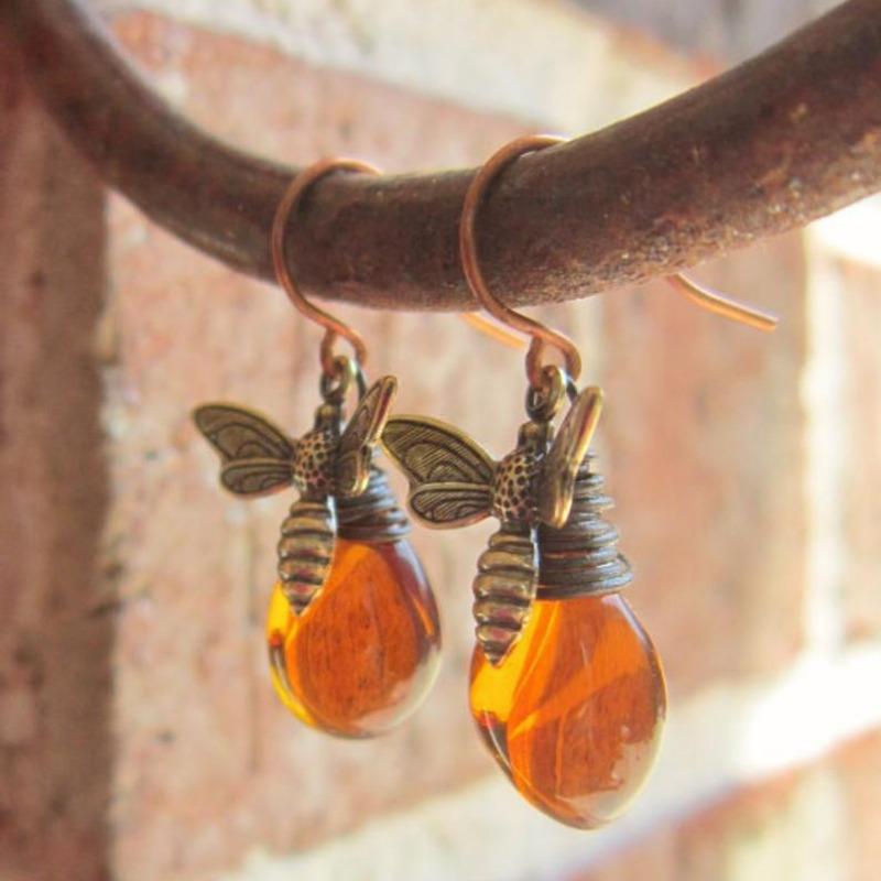 Bohemian Womens Cute Animal Honeybee Stud Earrings