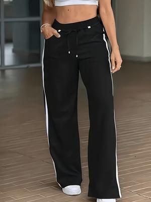 Seamed Draping Outerwear-style Floor-length Pants