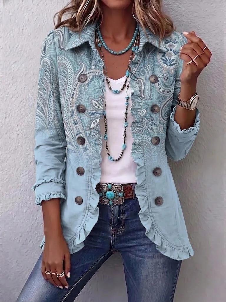 Elegant Womens Solid-Color Long-Sleeve Ruffled Knit Cardigan Sweater Coats With Buttons Spring Fall Front Opent Jackets Tops