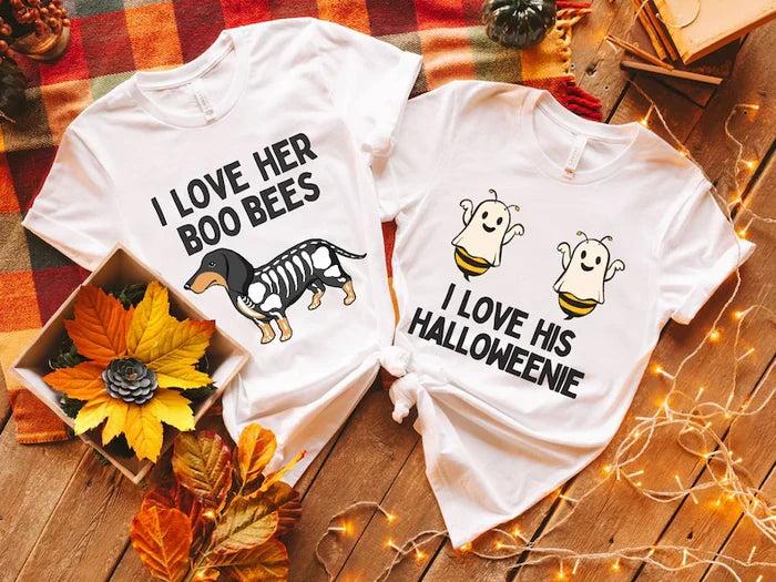 Matching Halloween Couple Shirt Unisex Funny Gifts For Coupl