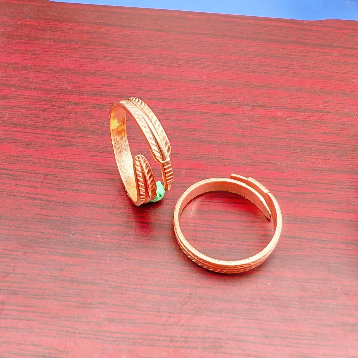 Adjustable-opening High-end Solid-copper Tiny-leaf Ring