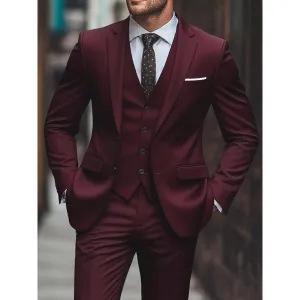 Men's Suit Three-piece Suit Fashion Woolen Suit