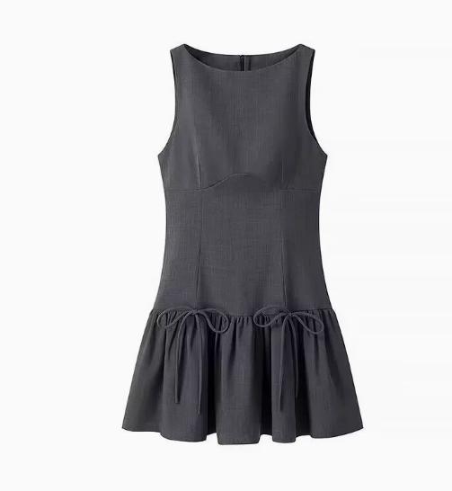 Lace-up Vest-style Casual Dress For Women