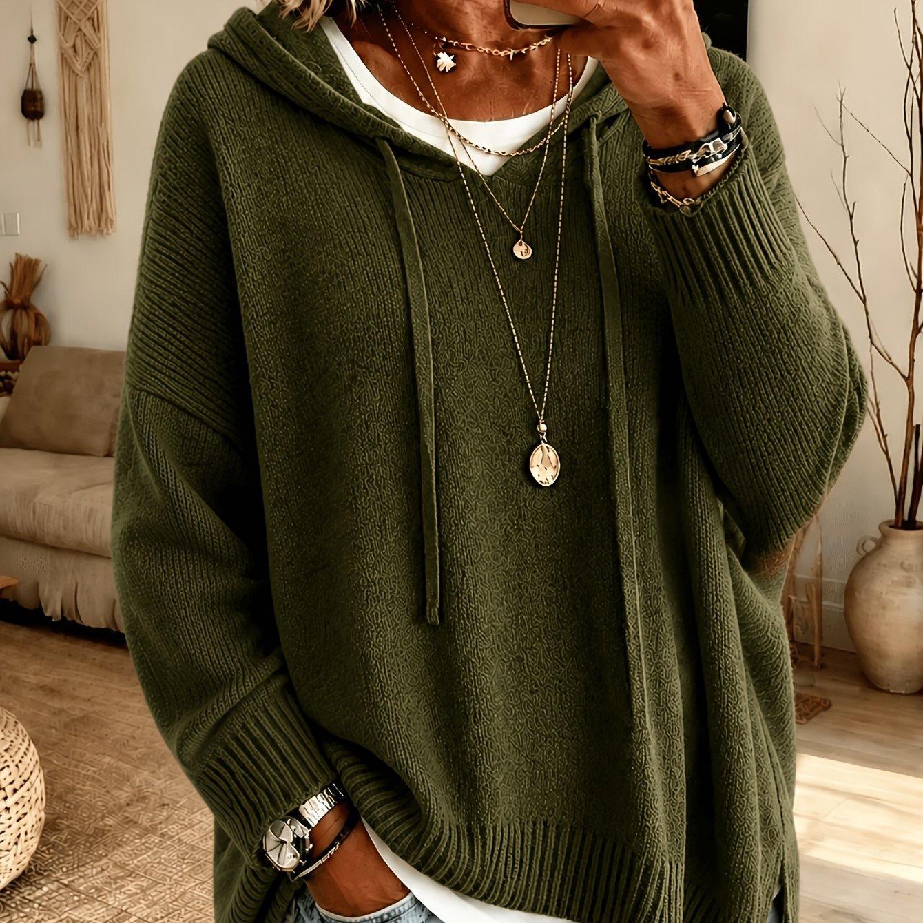 Loose-fitting Long-sleeve Pullover Sweater