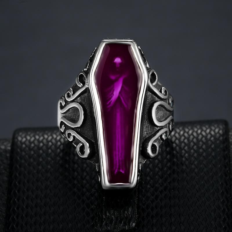 Stainless Steel Ring Dark Vintage Style