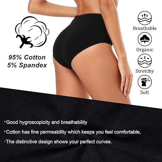 Womens High-Waisted Tummy-Control And Butt-Lifting Cotton Underwear