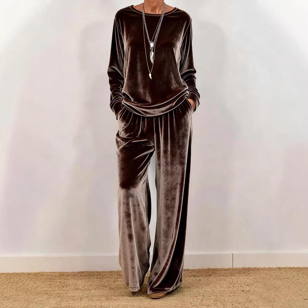 Stylish Minimalist And Relaxed Fit Womens Long Sleeve Set