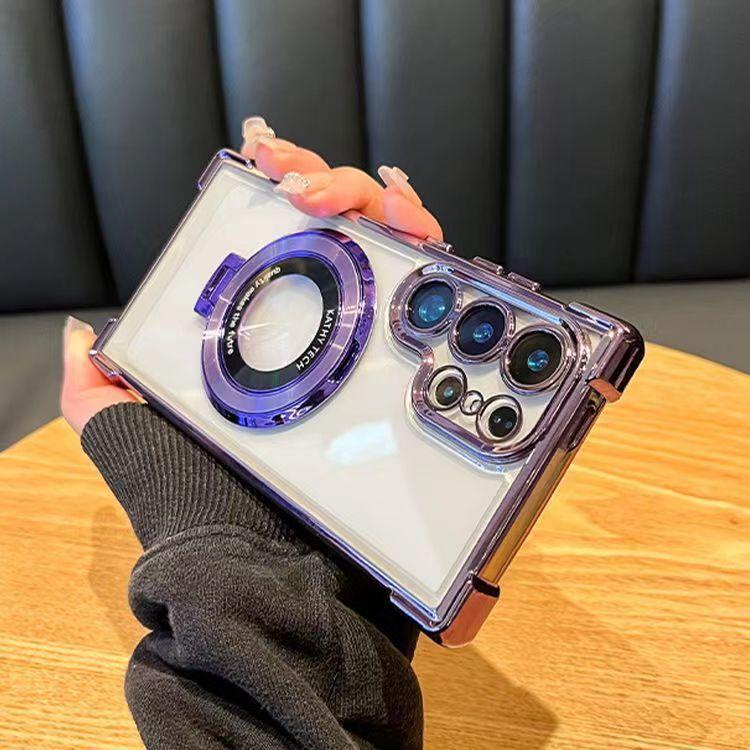 Transparent Airbag Phone Case With Drop-proof Stand And Magnetic Attachment