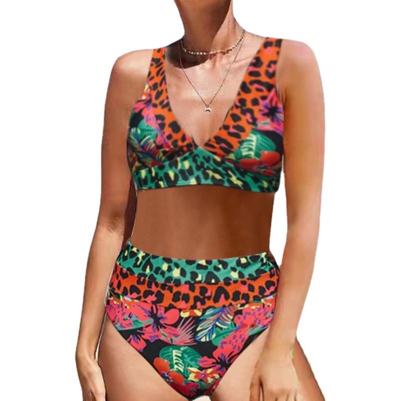 Sexy High-Waisted Printed Bikini Set Women