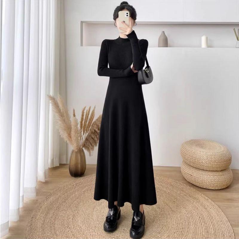 French Waist-slimming Knit Dress For Women