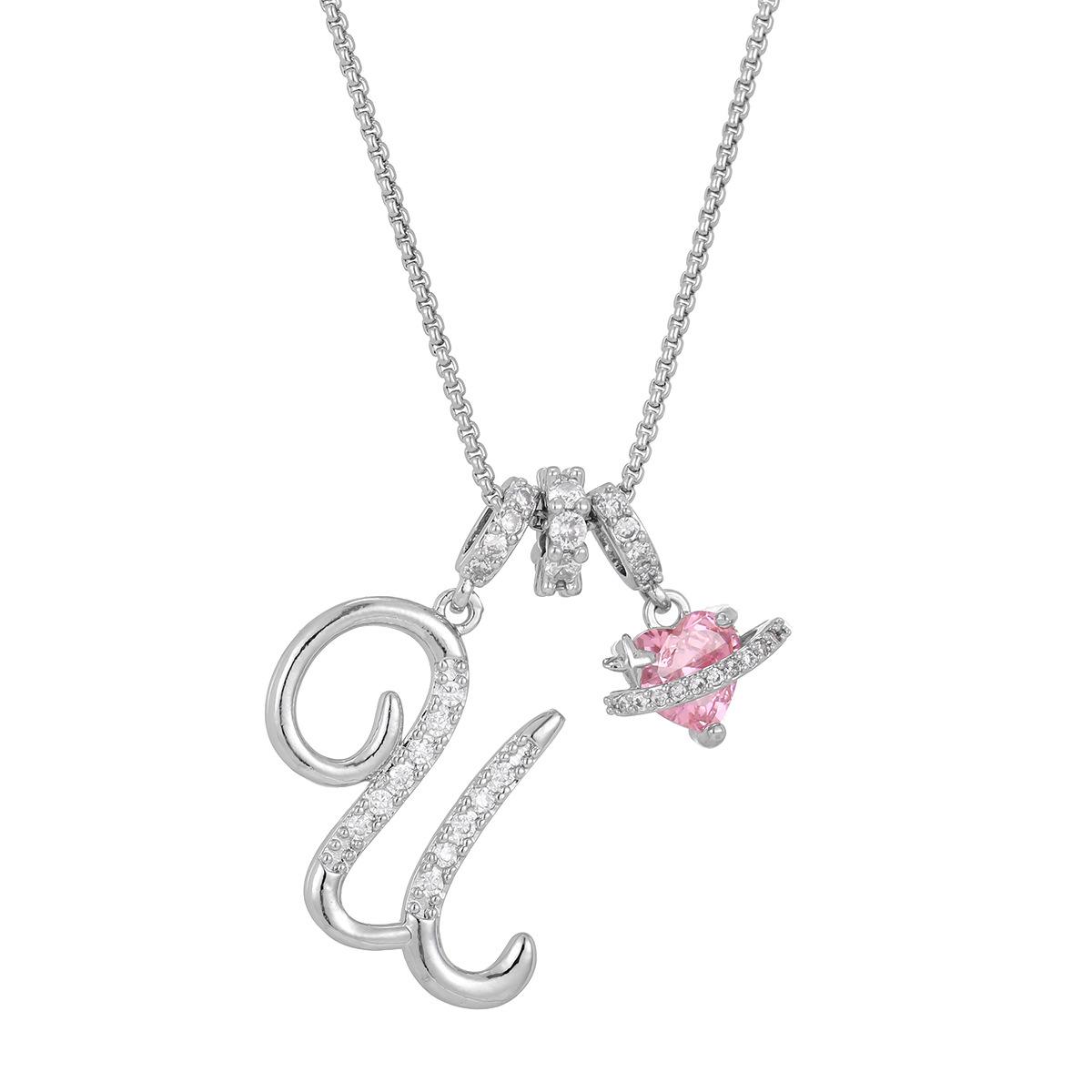 Dopamine 26 English Letter Necklace Girl Light Luxury Minority High Sense