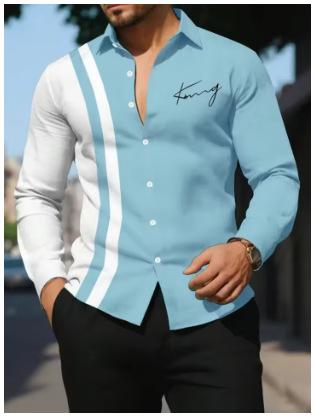 Men's Fashion Long-Sleeve Shirt Top