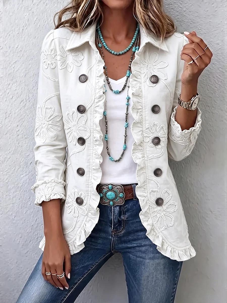 Jacquard white embroidery / 2XL