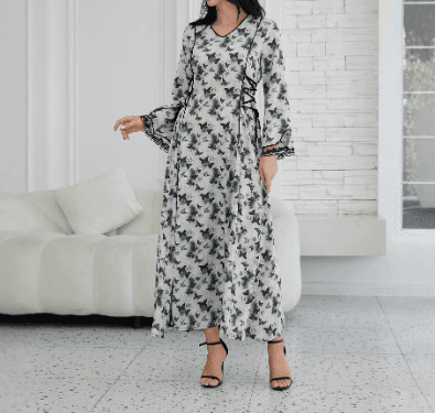 Bohemian Style Fashion Printed Robe Abaia Long Skirt