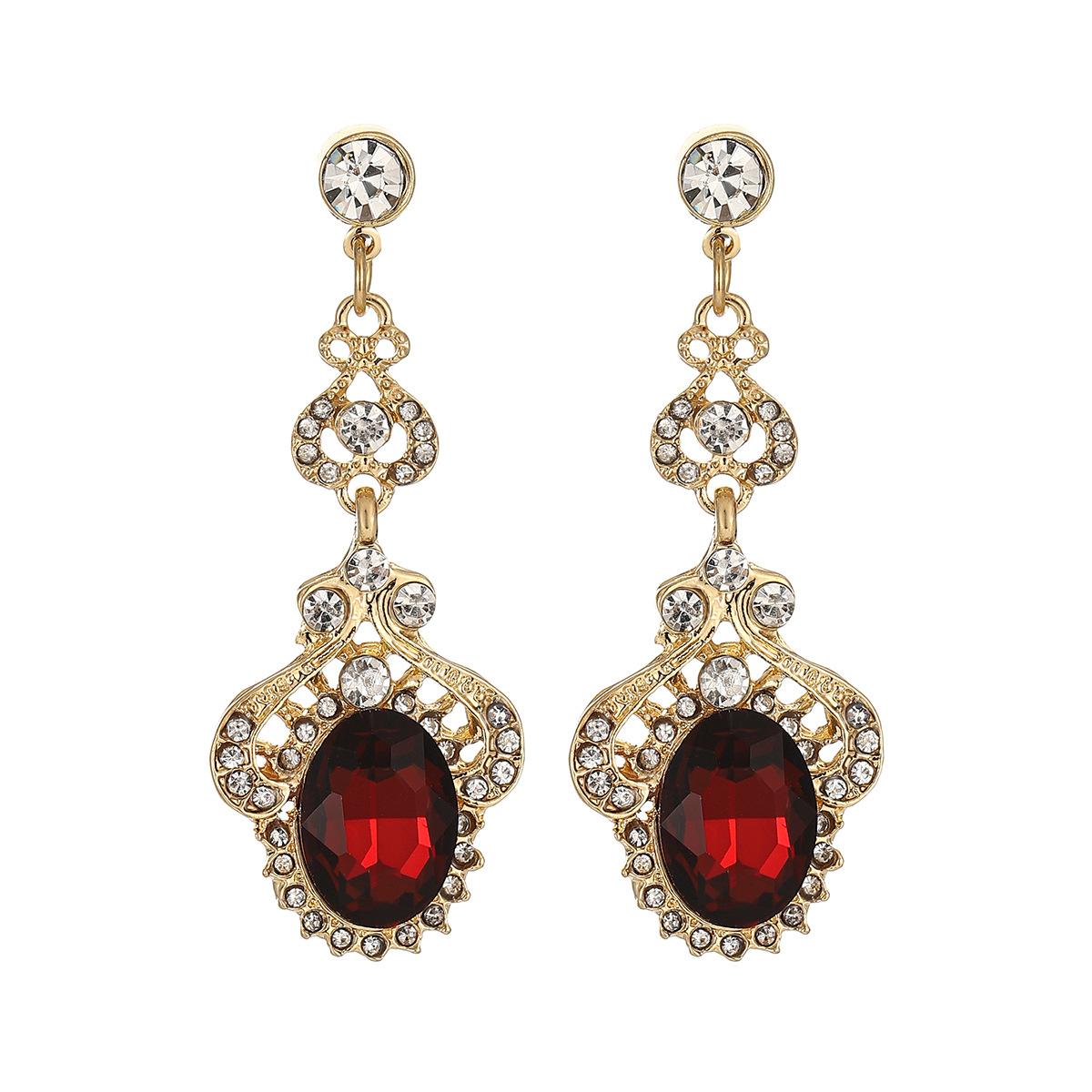 Creative Retro Waterdrop Tassel Long Earrings