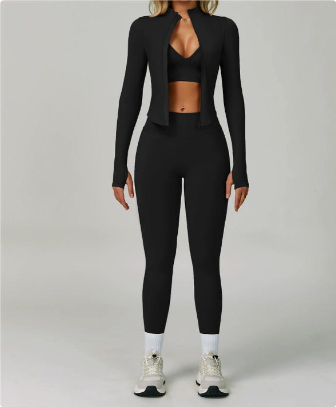 Seamless Tight Yoga Waist Outdoor Sports Suit