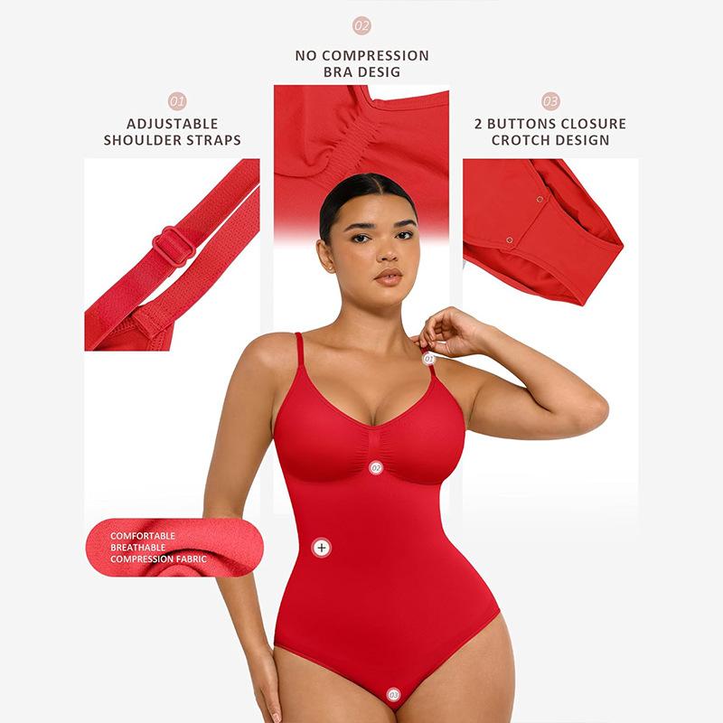 Seamless Body Shaping Crotchless Triangle Tummy Control Jumpsuit