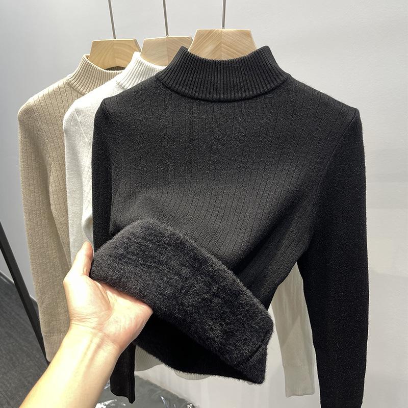 Single-layer Fleece-lined Inner Wear Thermal Base Knitwear