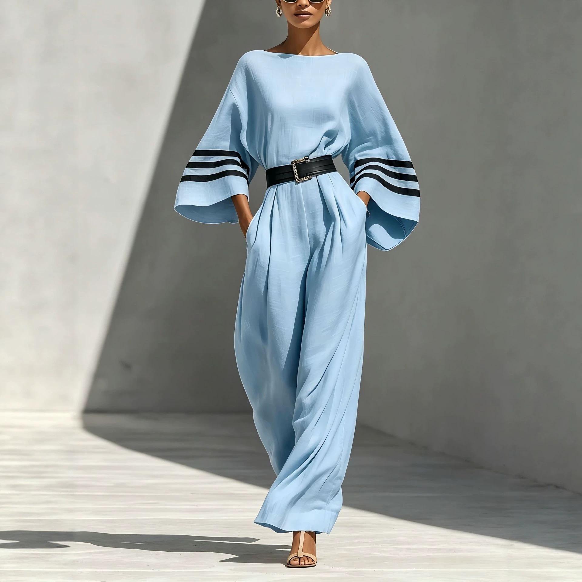 Loose-fitting Womens Wide-leg Jumpsuit