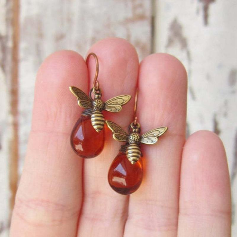Bohemian Womens Cute Animal Honeybee Stud Earrings