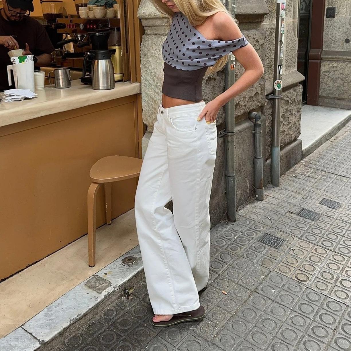 Casual Street Polka Dot Strapless Cool Top