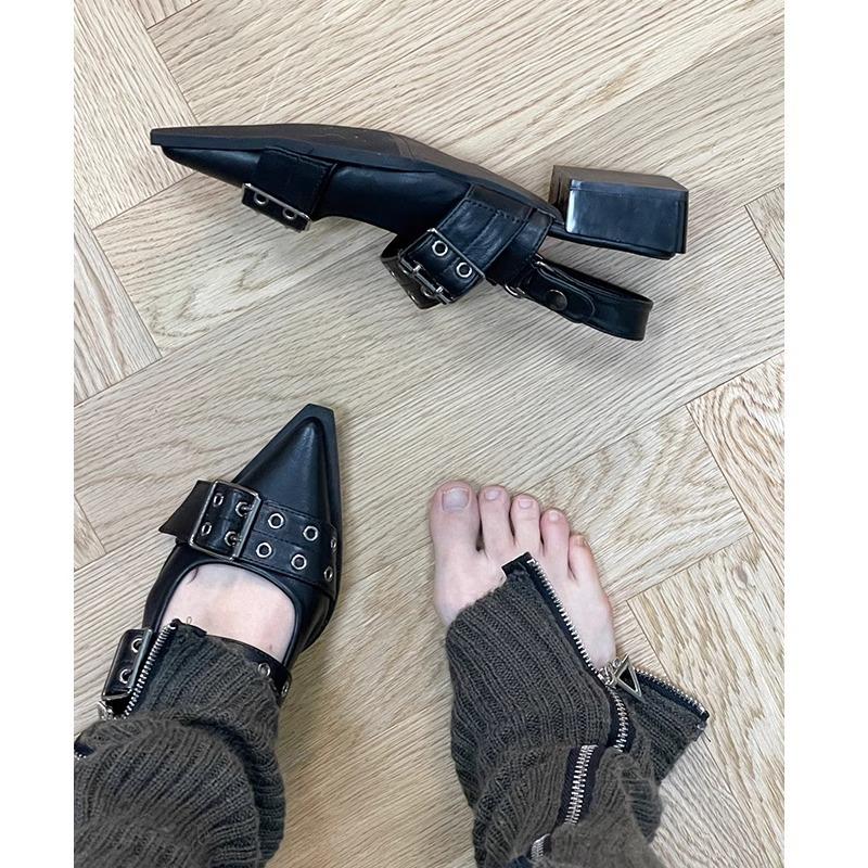 French-style Korean Sweet-and-cool Pointed-toe Mary Jane Shoes