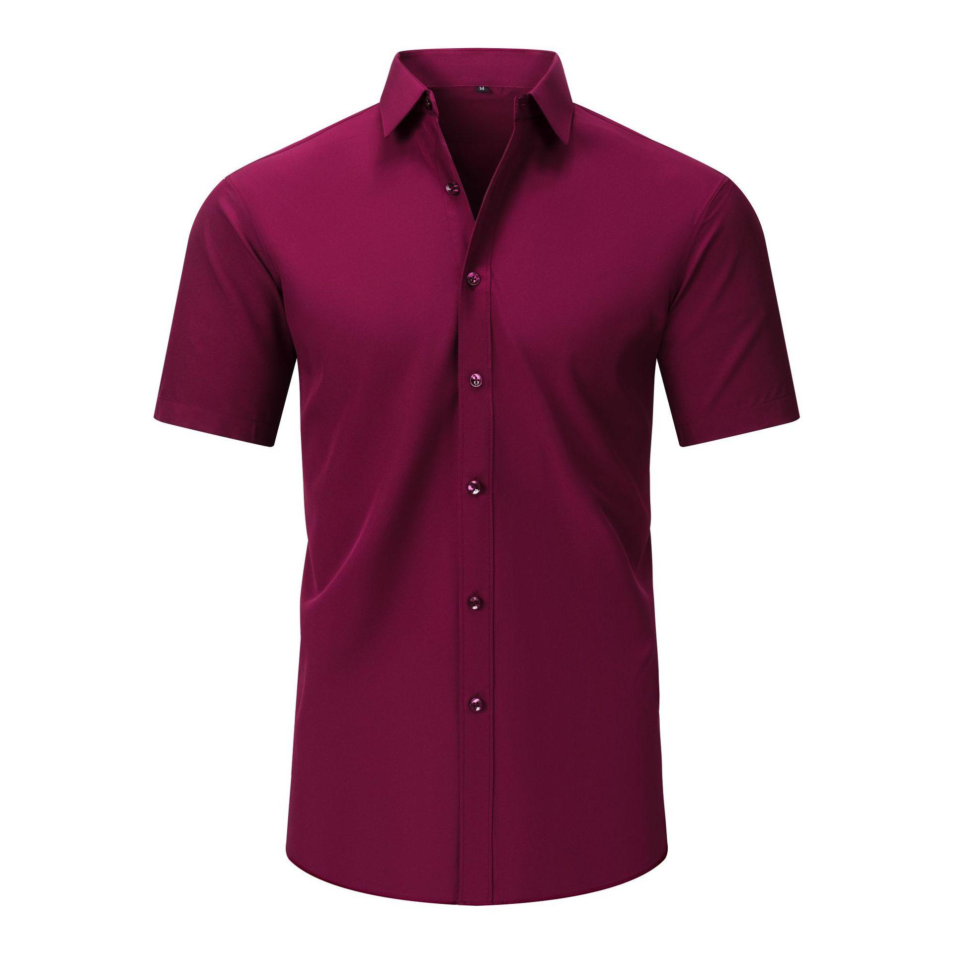 Lightweight Stretchy Wrinkle-resistant Long-sleeve Shirt For Men That Requires No Ironing