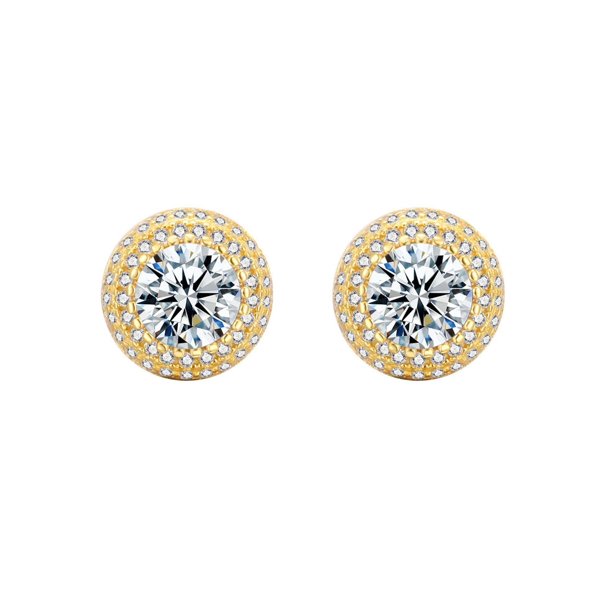 Casual Round Stud Earrings Unisex