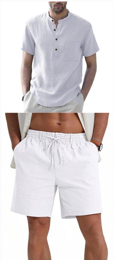 Drawstring Waist Solid-color Casual Athletic Shorts