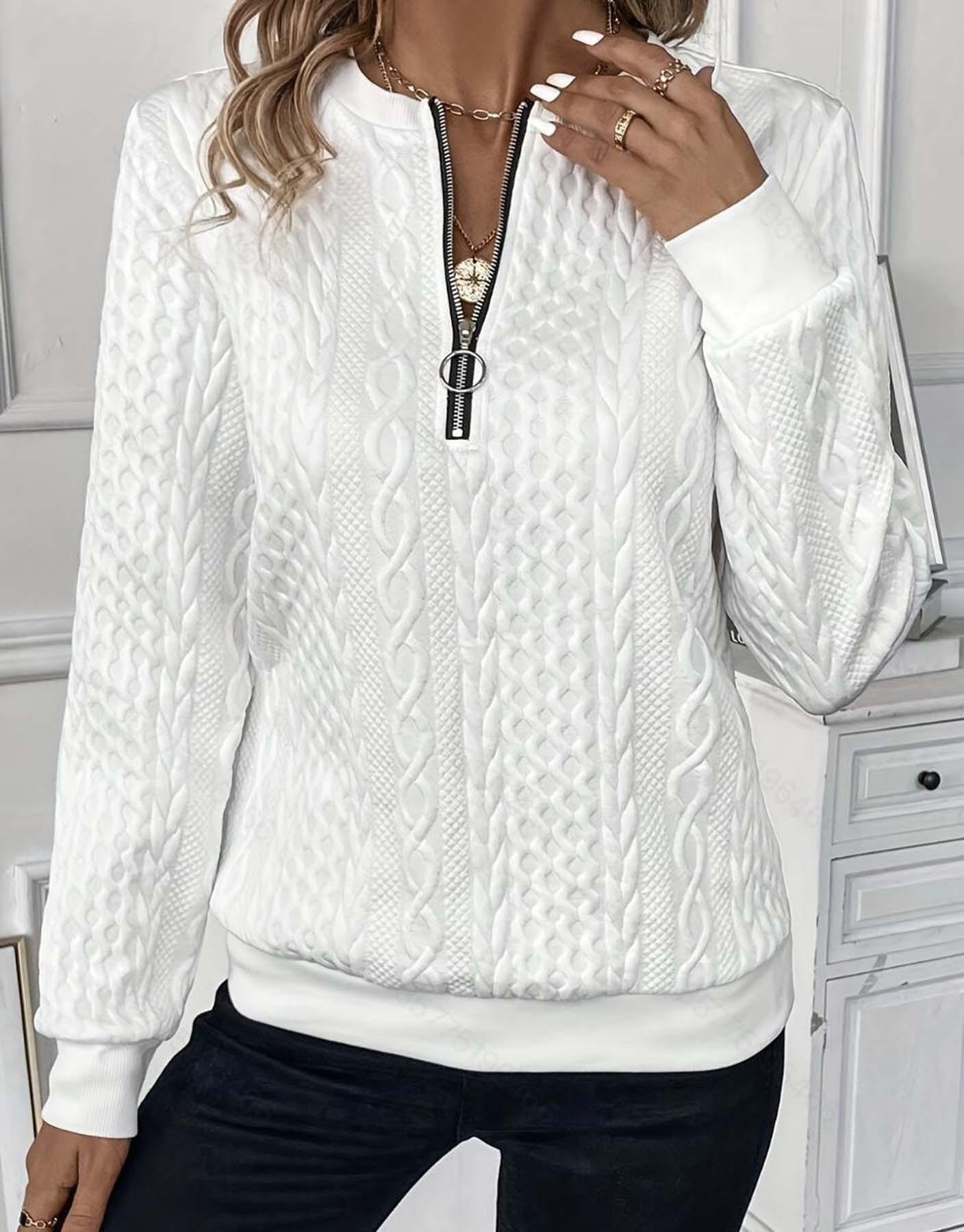 White And Black Zipper / S
