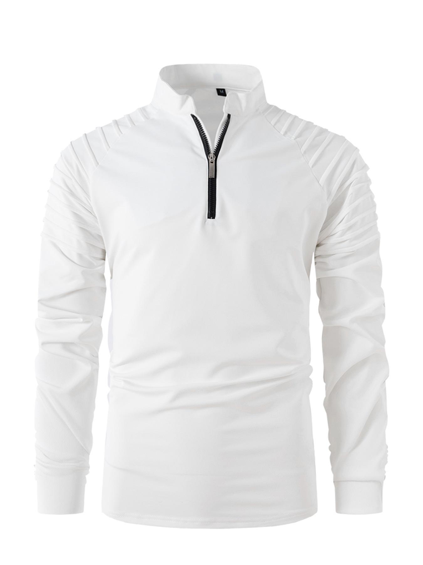 Spring And Autumn Men's POLO Zipper Sports Polo Shirt