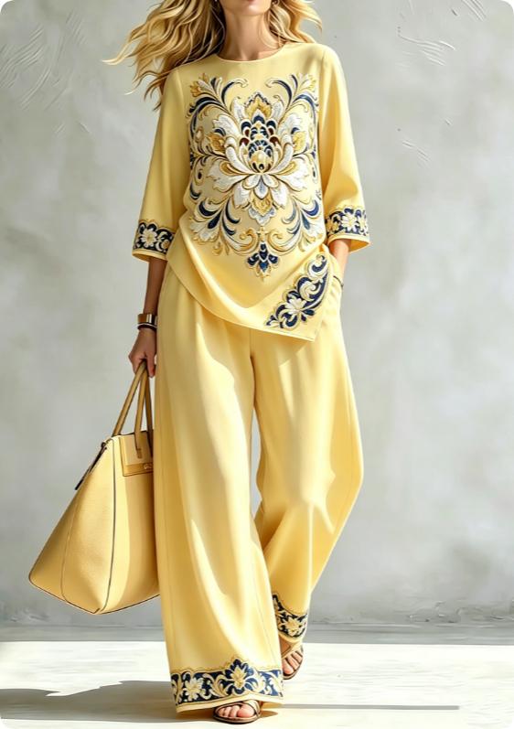 Summer Women's Blouse Set
