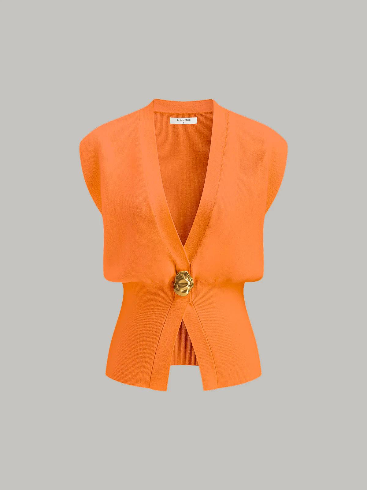 Women's Fashion V-neck Button Sweater Cardigan