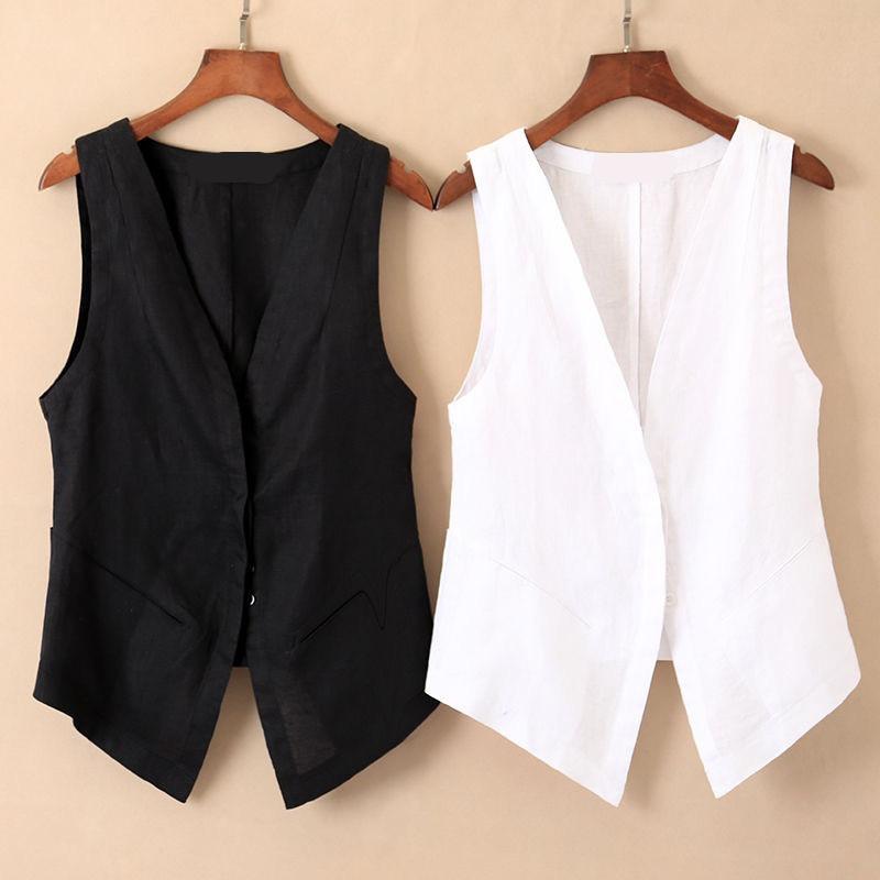 Women's Casual Linen Short VestUndershirt