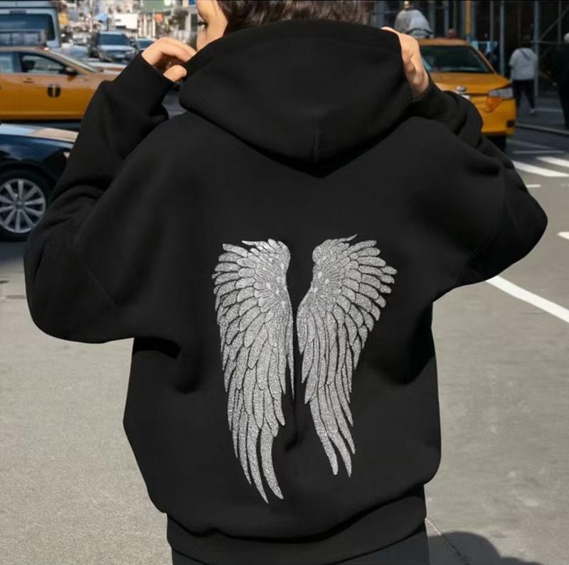 Fashion All-match Solid Color Wings With Paillette Casual Suit