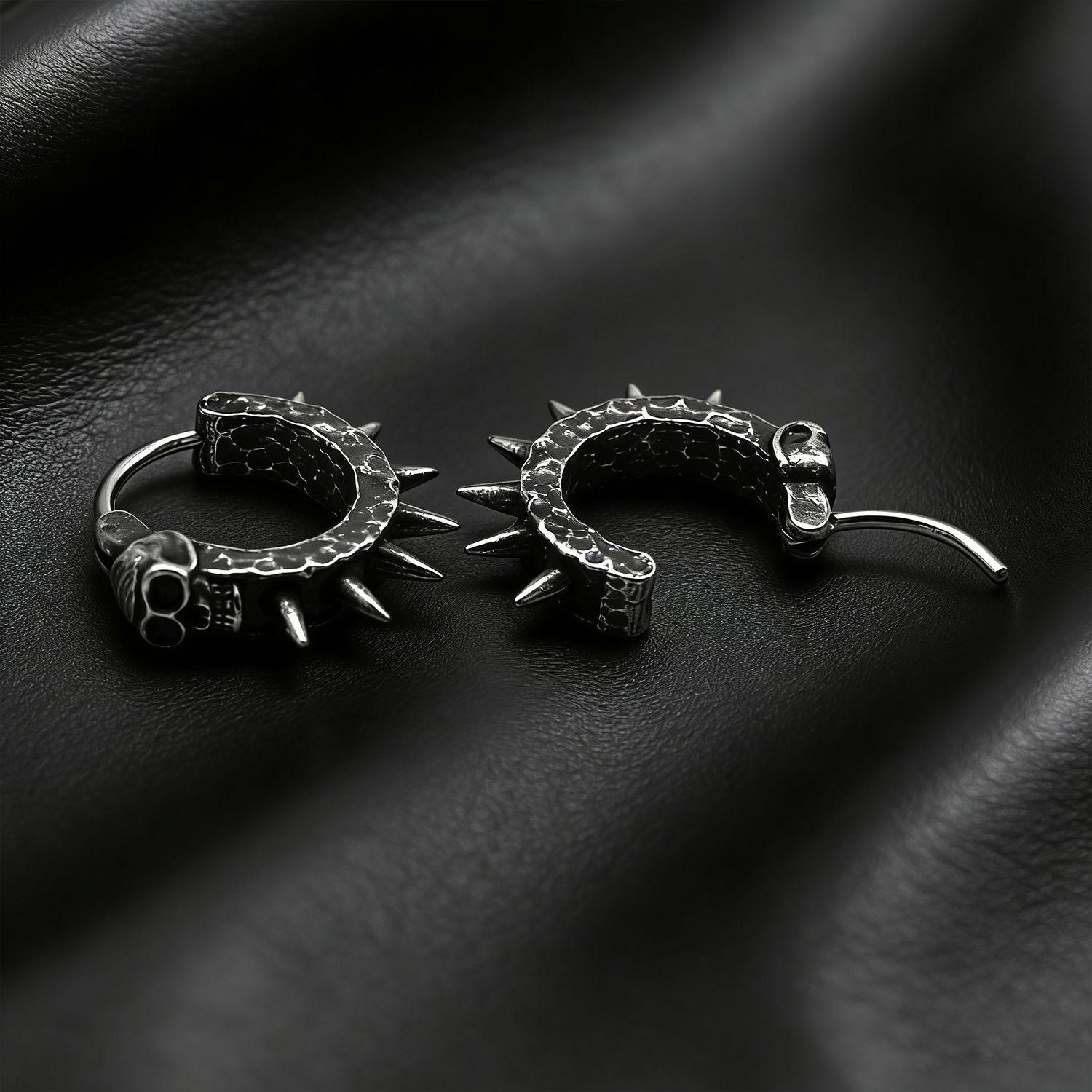 Retro Skull Long-Beard Earrings