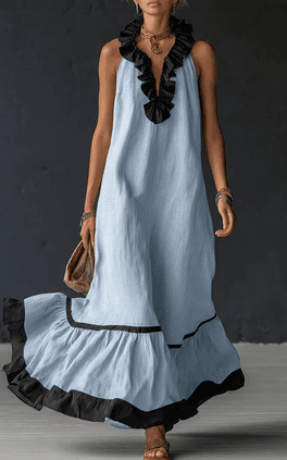 Resort-Style Linen Maxi Dress
