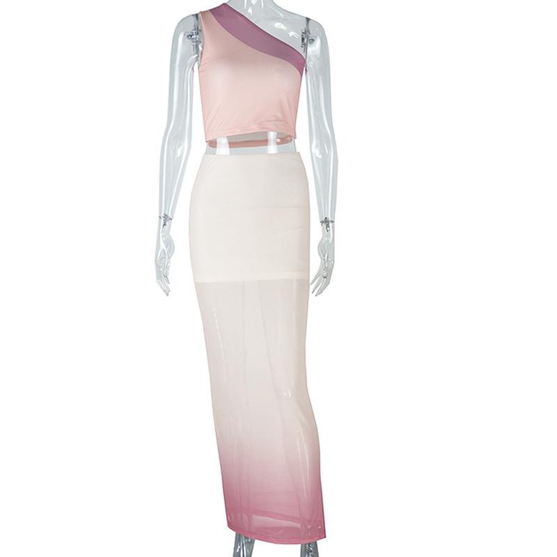 Women's Sleeveless Top And Skirt Set