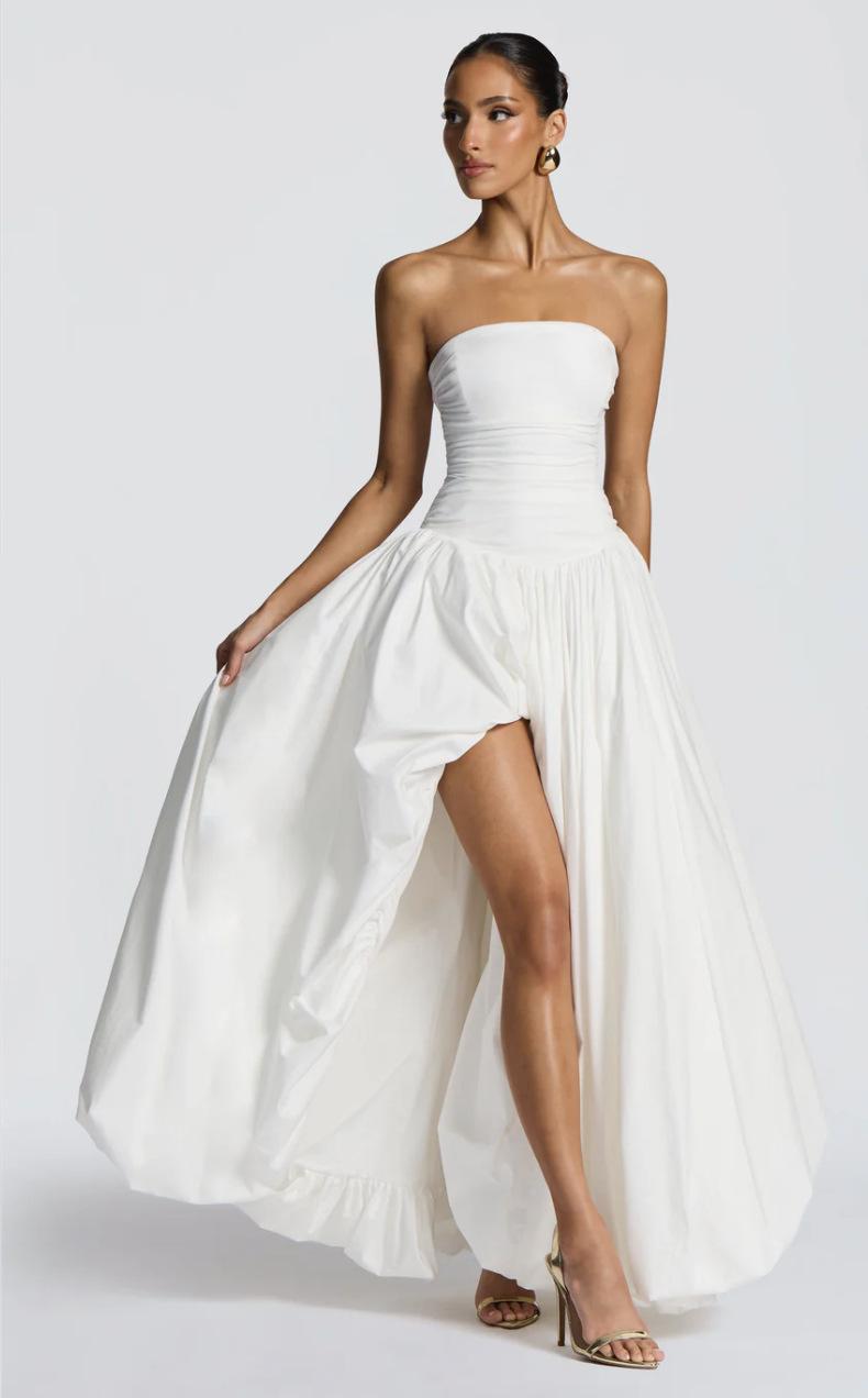 Women's Fashion Temperament Pure Color Sling Dress