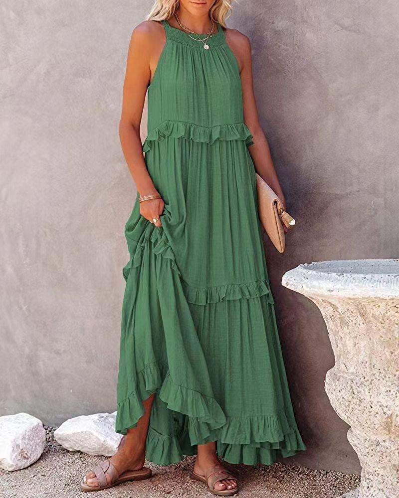 Hot New Summer Women's Elegant Maxi Tiered Dress
