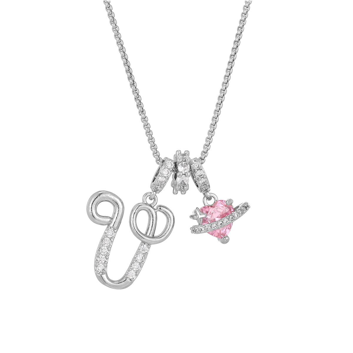 Dopamine 26 English Letter Necklace Girl Light Luxury Minority High Sense