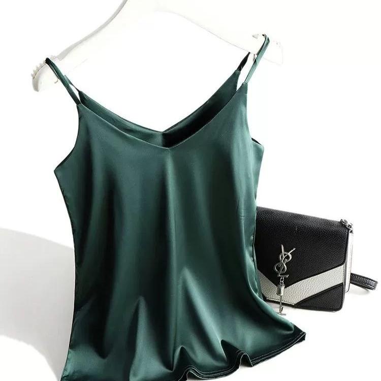 Italian Camisole Women's V-neck Brace Basic White Vest