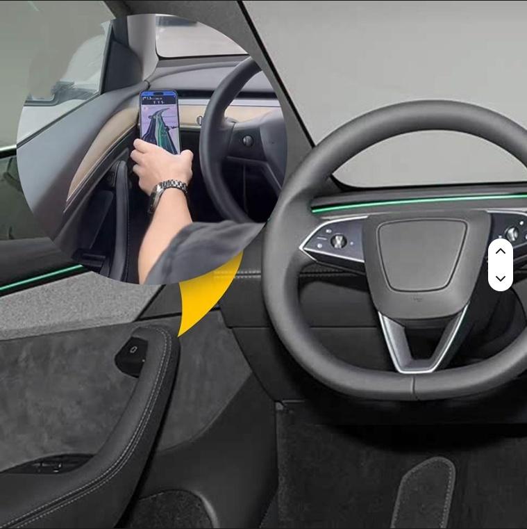 360 Retractable High-quality Alloy Adjustable Door Phone Holder Suitable For Tesla Model 3