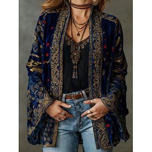 Women's Printed Elegant Artistic Retro Coat