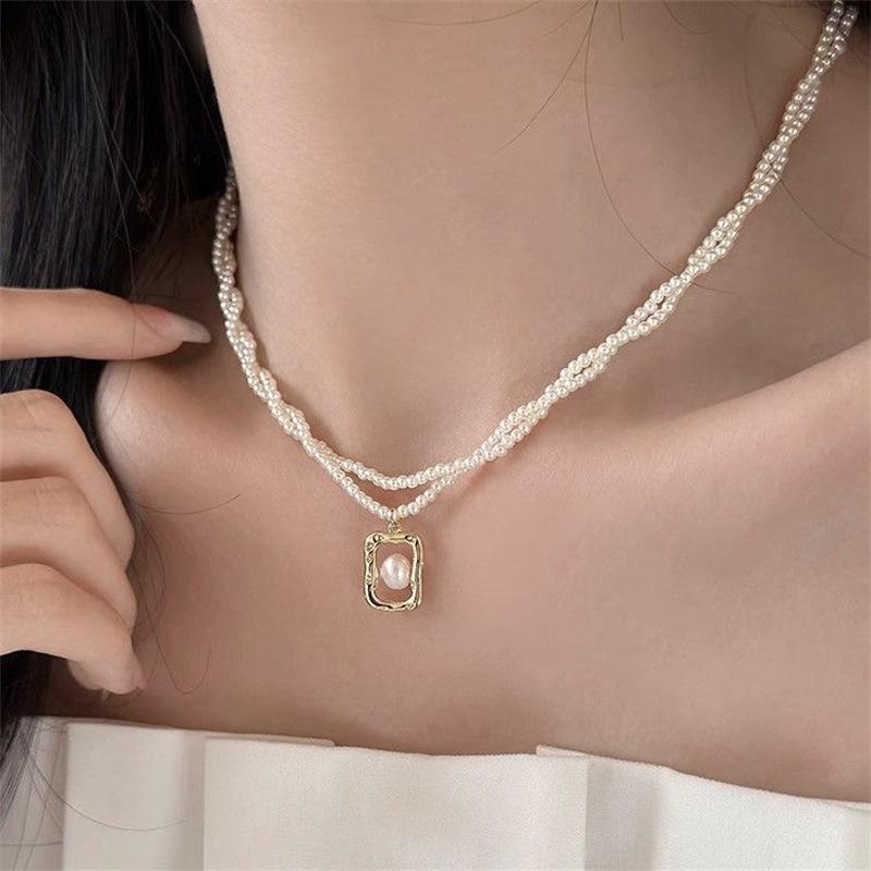 Simple Stylish And Subtly Luxurious Double-wrap Pearl Necklace For Women