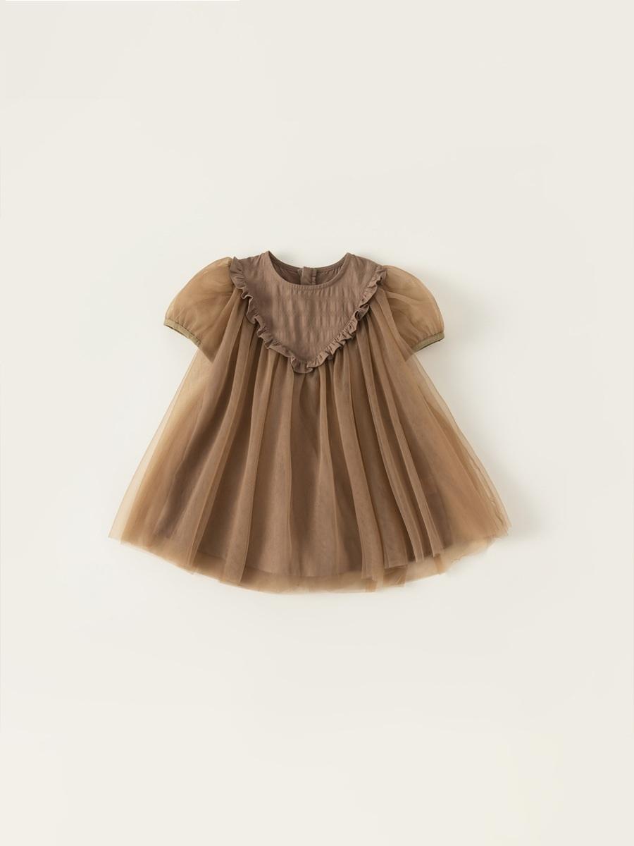 Solid-color Children's Princess Puffy Dress
