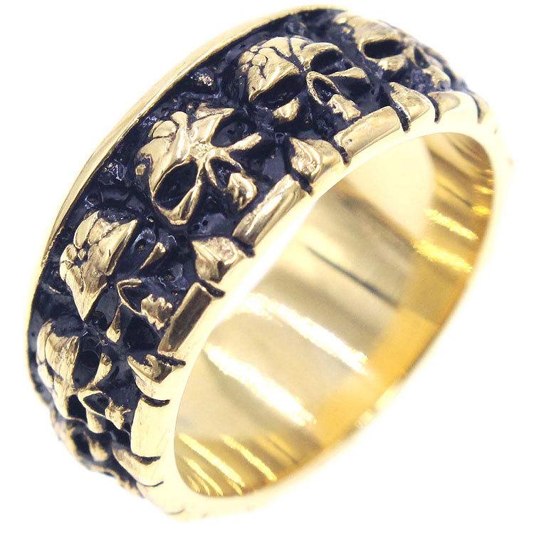 Retro Mens Punk Titanium Steel Ring