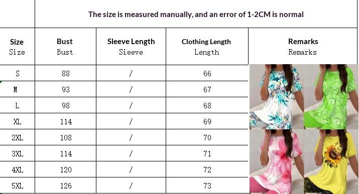 Cross-Border Casual Resort-Style Printed Crew-Neck Short-Sleeve Shorts Set
